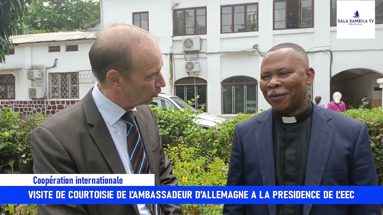 Sala sambila TV - VISITE DE COURTOISIE DE L’AMBASSADEUR D'ALLEMAGNE AU CONGO A L’E.E.C