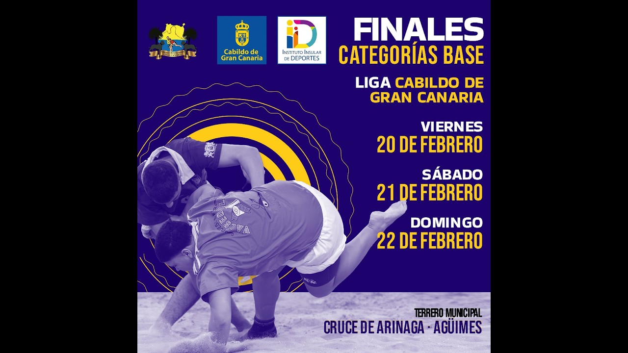 Lucha Canaria  BregandoXlalucha  finales de base de la Liga Cabildo de Gran Canaria 21 /02/  2026