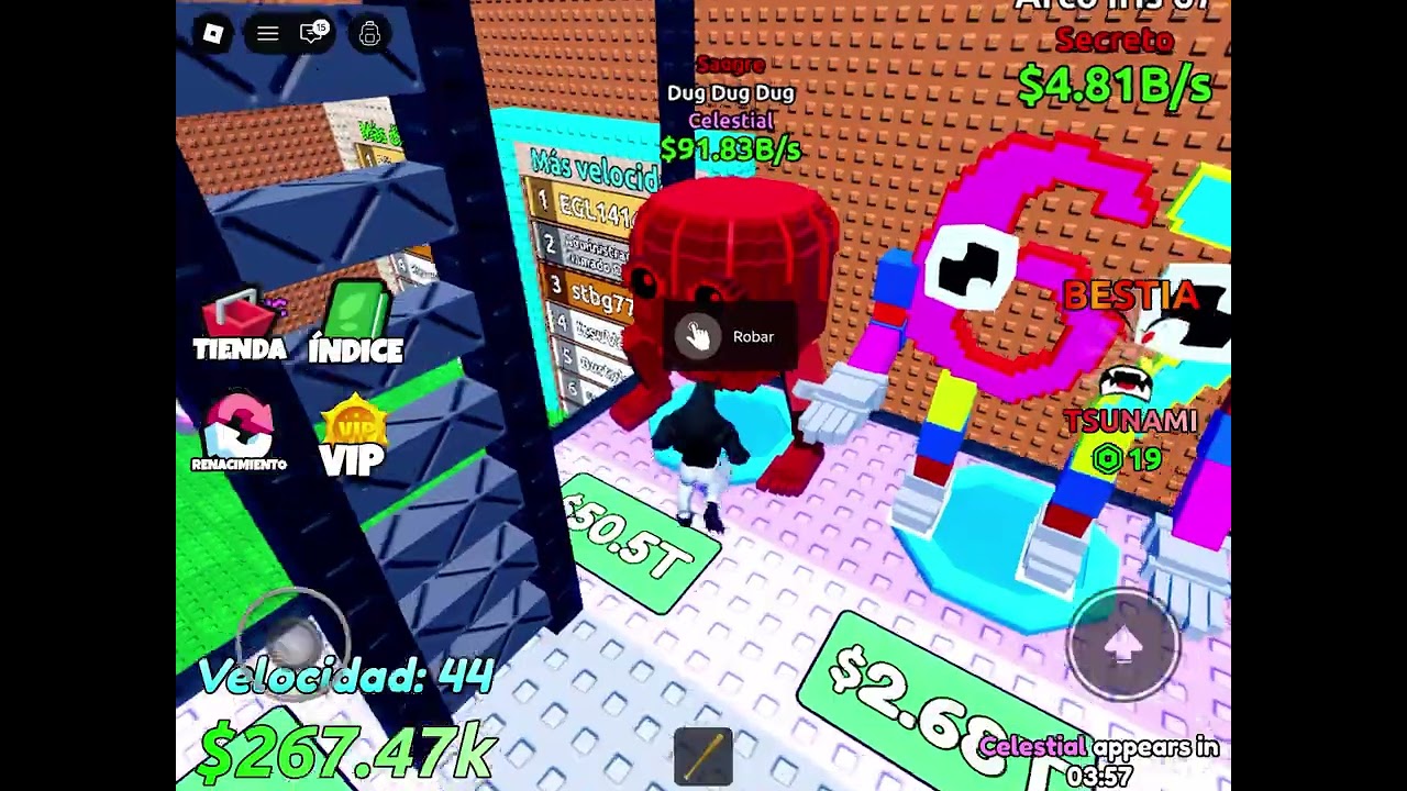 Jugando nuevo juego popular escapa del sunami
