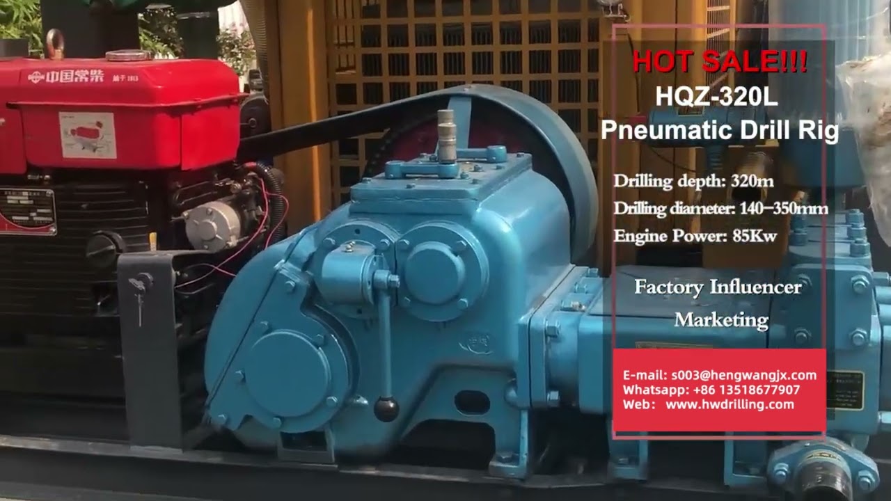 HQZ-320L Pneumatic Drill Rig Live Video