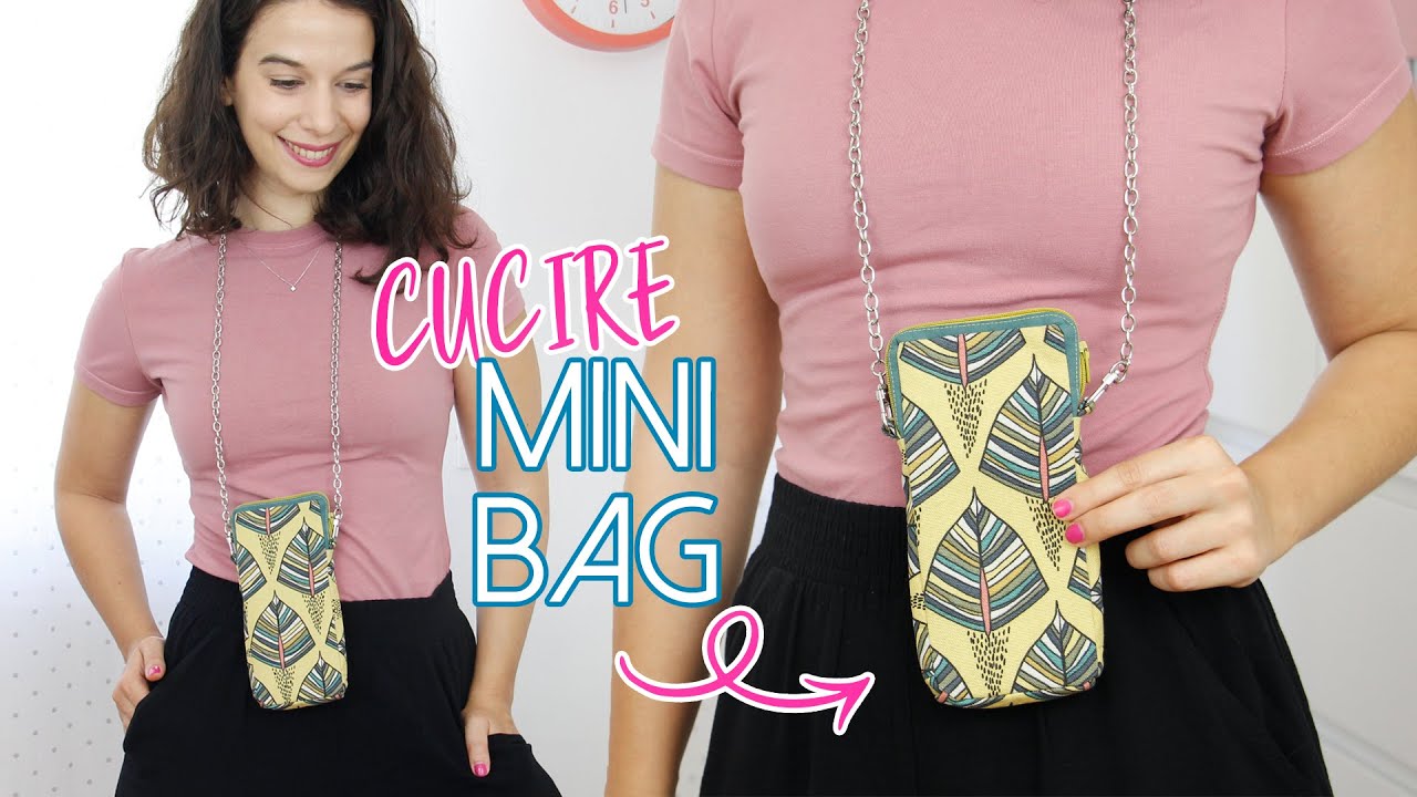 Cucire una mini bag a tracolla porta smartphone | Un punto alla volta