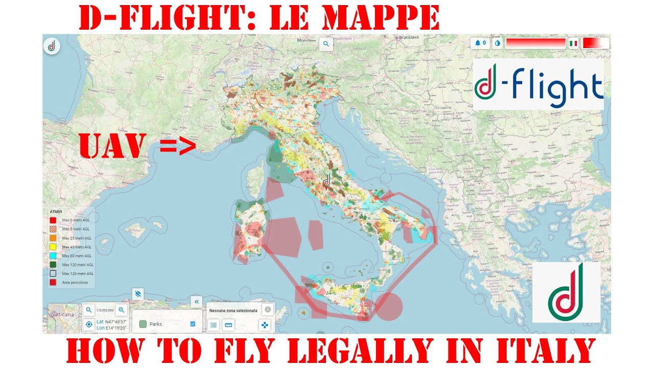 D-Flight: le mappe / D-Flight: How to fly legally in Italy ( 