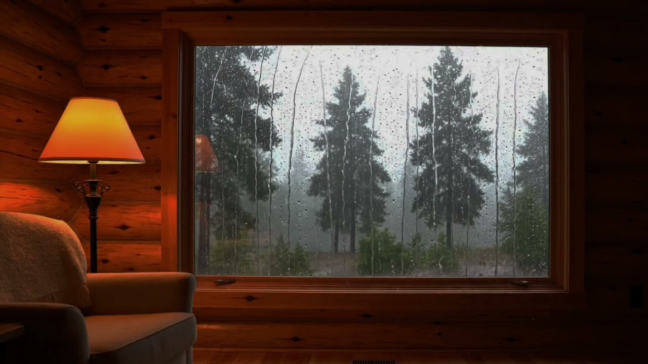 🌧️ Soft Rain & Cabin Ambience | Relaxing Background Sounds for Sleep