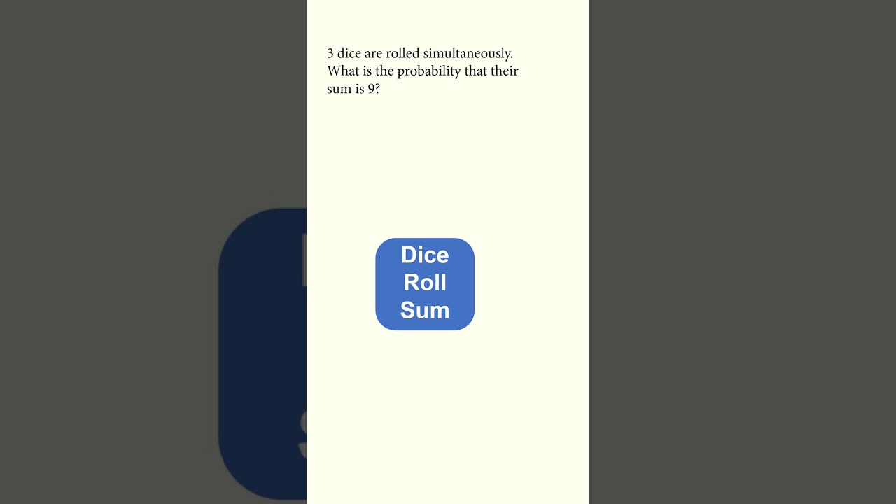 Dice sum probability
