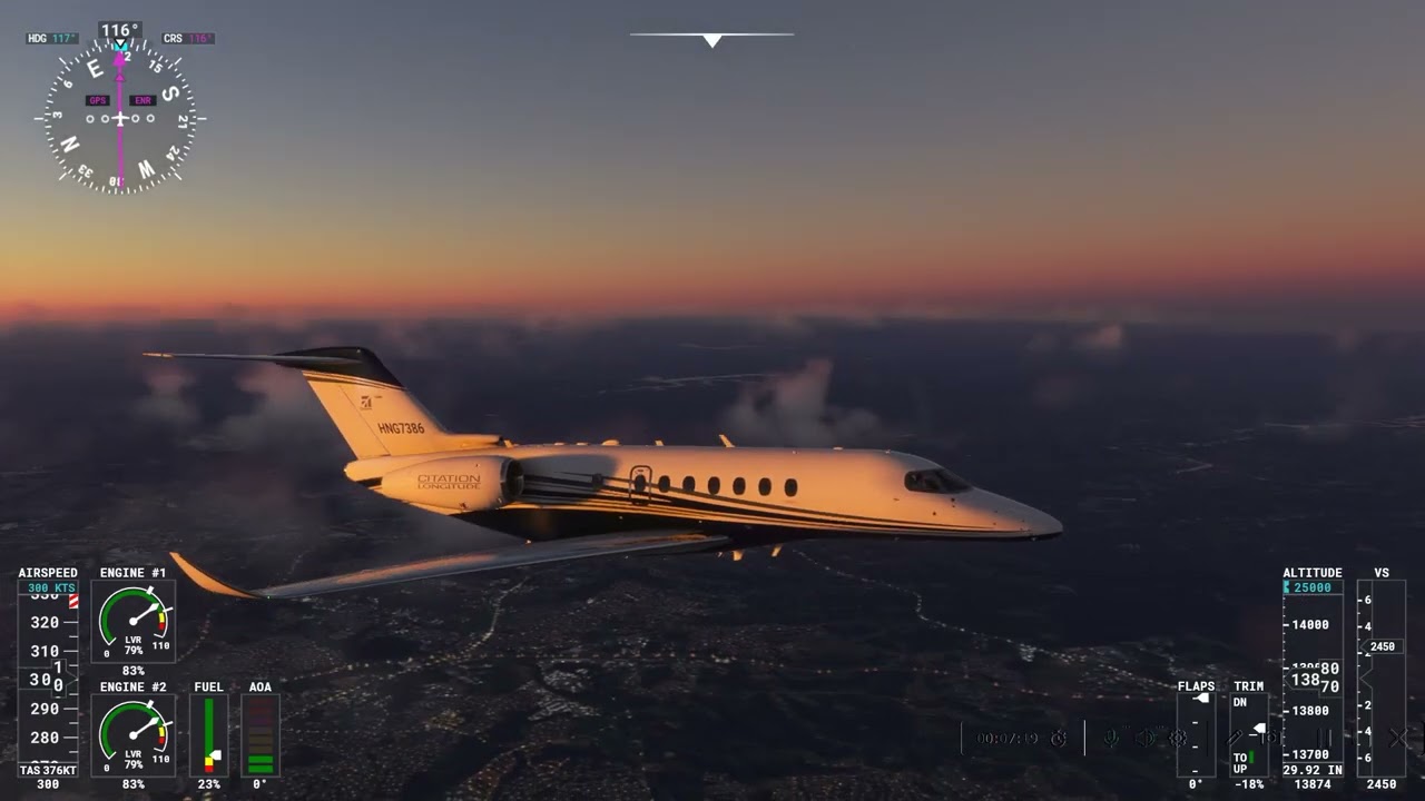 SBGR SBRJ CITATION LONGITUDE AMAZING FLIGHT