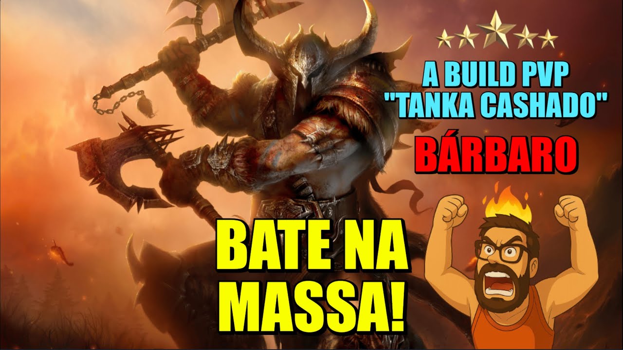BUILD PvP do Bárbaro QUEBRADA! TANKA até CASHADO 🔥 | Diablo Immortal