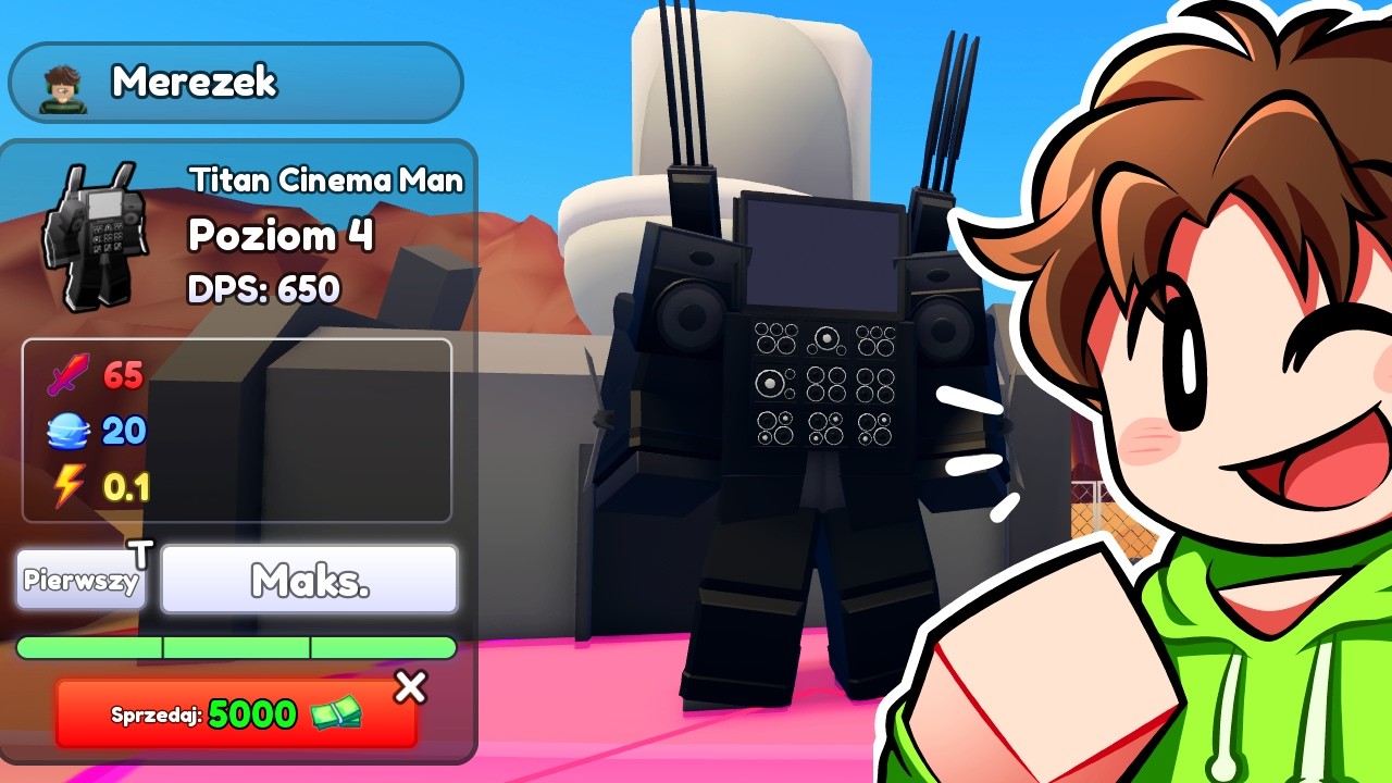 ZDOBYŁEM NOWY TITAN CINEMAMAN! w ALLIANCE TOWER DEFENSE Roblox