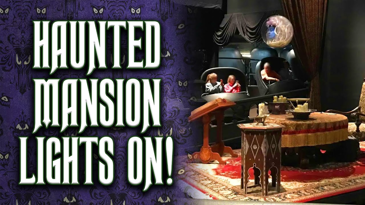 Lights-On Walkthrough of the Haunted Mansion at Walt Disney World