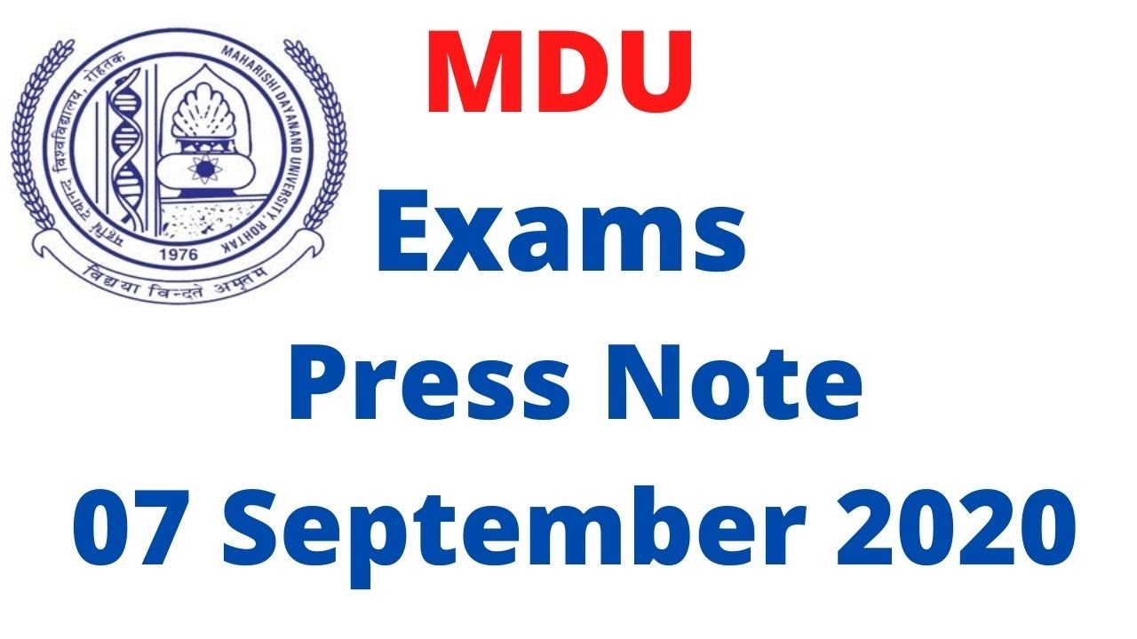 MDU Exam notice