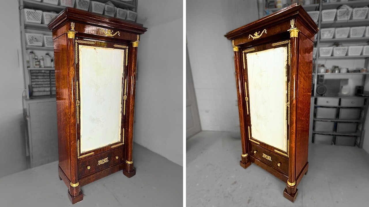 Amazing Restoration of a 18th Century French Empire Wardrobe | Arie Furniture Restoration