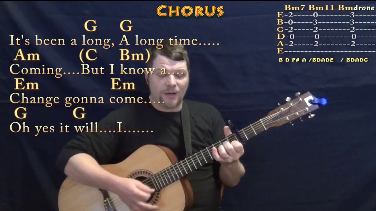 A Change Is Gonna Come (Sam Cooke) Guitar Cover Lesson with Chords/Lyrics - Capo 3rd