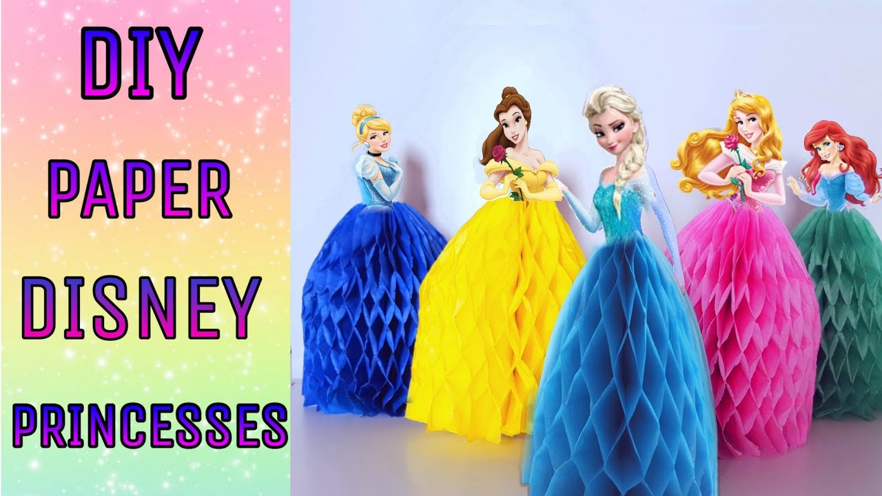 How to make Disney Princess Paper Doll | DIY paper doll | Easy kids paper craft