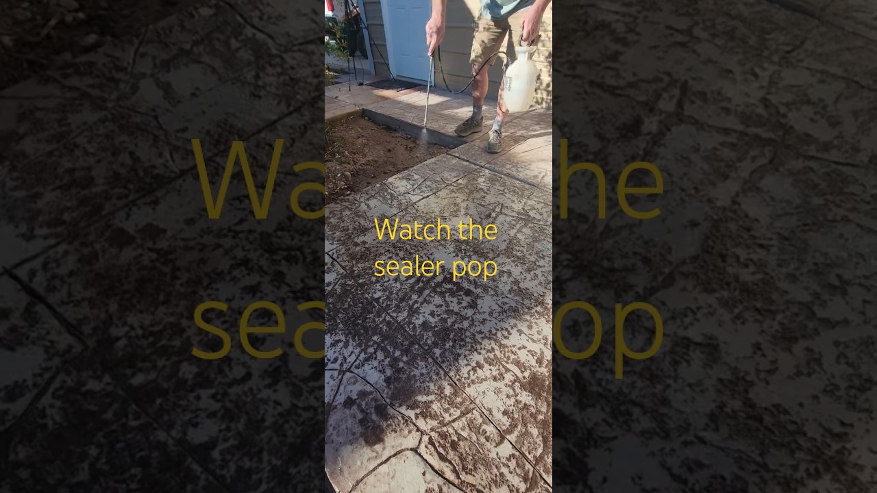 How to Apply Sealer to Stamped Concrete. #concrete