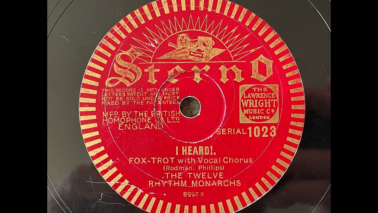I Heard - Ray Starita and his Band (As Twelve Rhythm Monarchs)