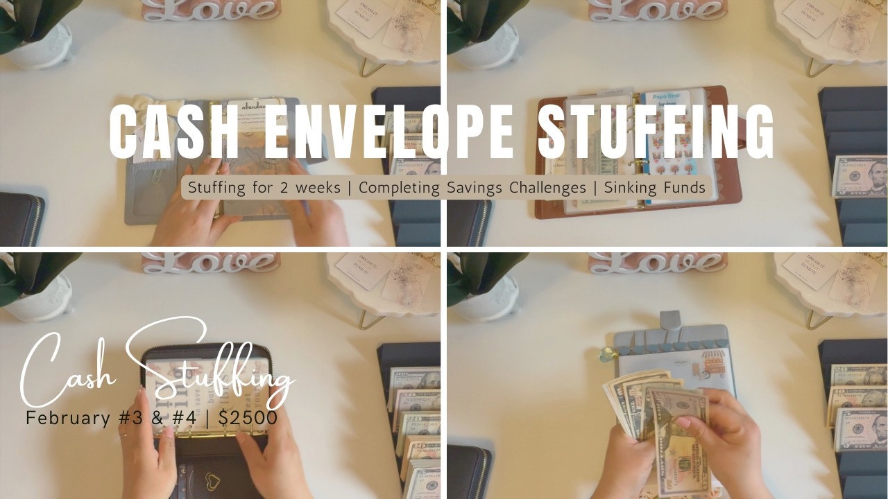 Last Cash Stuffing of February| $2500 | #cashstuffing   #budget #blissbudgetboutique