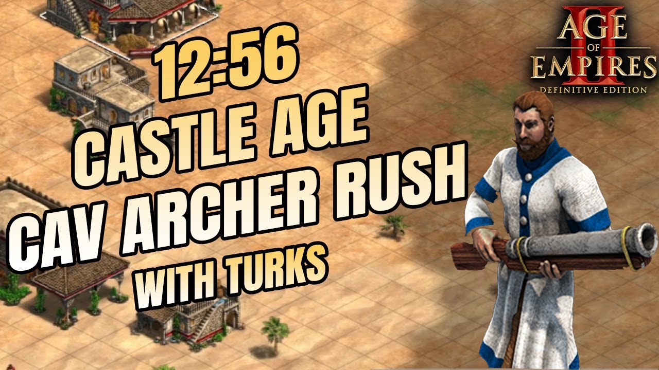 T&Uuml;RK İLE 12:56 DK FAST CASTLE ATLI OK&Ccedil;U SALDIRISI | Age of Empires 2:DE