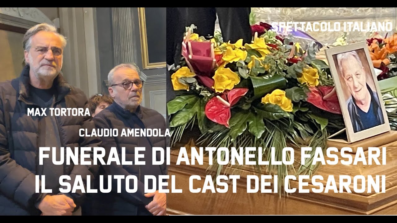 I Funerali di Antonello Fassari: Claudio Amendola, Max Tortora e il cast dei Cesaroni in lacrime
