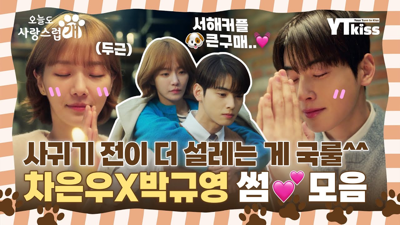 [#오늘도사랑스럽개] 설렐 준비됐어, 서? 물론이지, 해.💝 사귀기 전이 더 설레는 게 국룰^^ 서해커플 개큰구매 간다😍💕 차은우X박규영 달달 썸 모음💘
