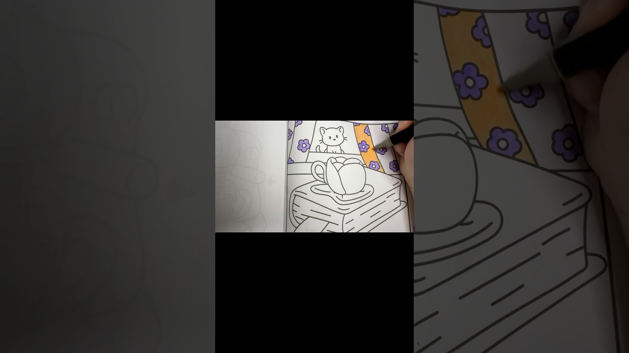The coloring and the music 🎶 is relaxing to me, #coloringrelaxation