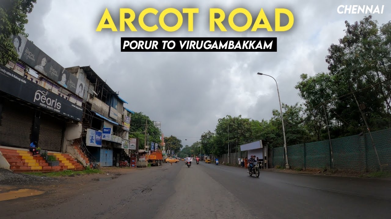 Chennai 4K | Arcot Road | Porur to Virugambakkam | Metro Phase 2 Construction