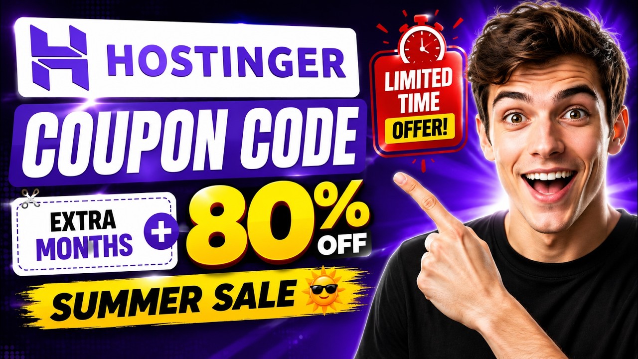 Hostinger Coupon Code 2026 🔥 Get 80% OFF Summer Sale + Limited Time Deal!