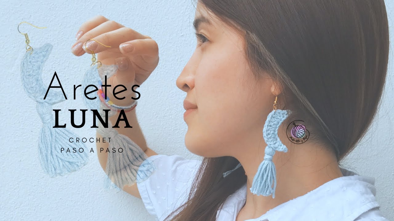 ARETES LUNA / PENDIENTES A CROCHET