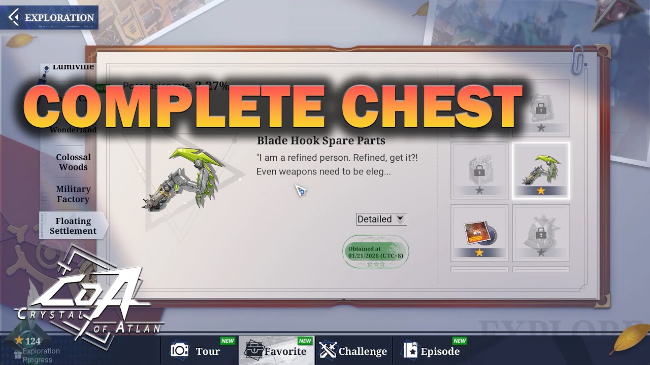 Floating Settlement CHEST COMPLETE | Crystal of Atlan