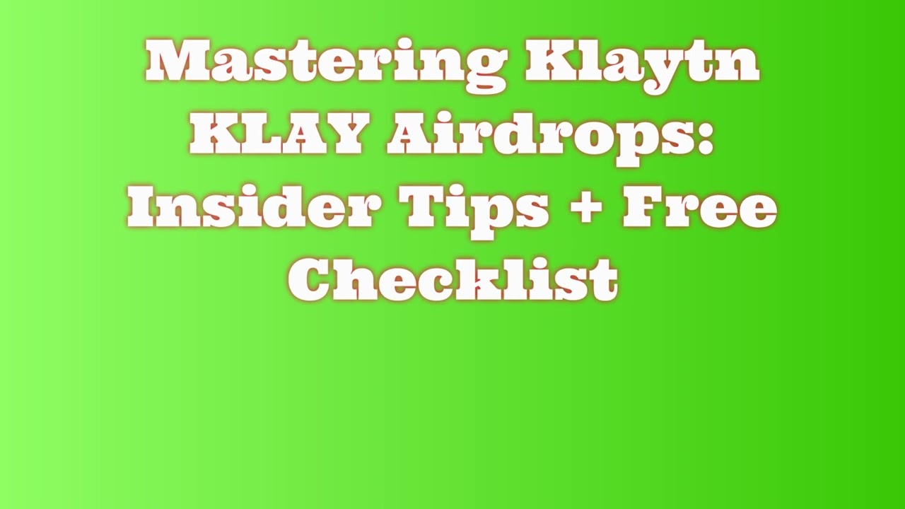 Klaytn KLAY AIRDROP CLAIM verification Tutorial
