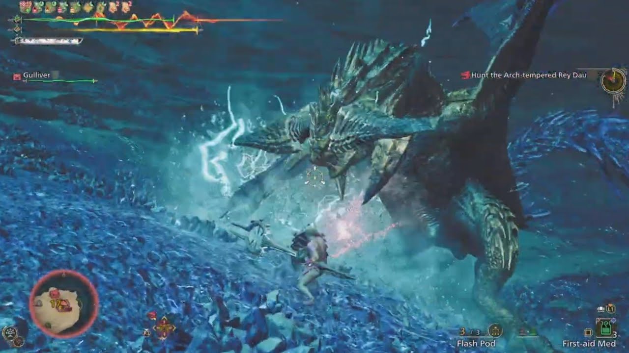 Monster Hunter Wilds - AT Rey Dau no armor challenge - solo - 14:43:49