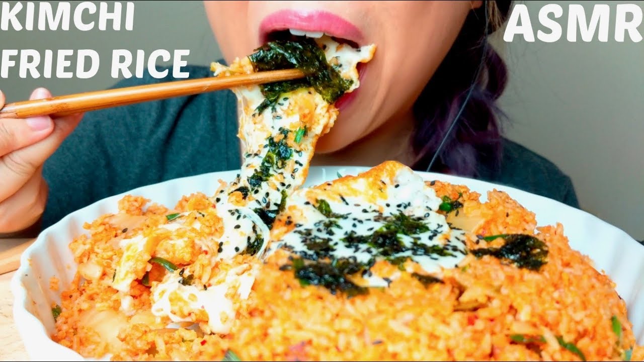 ASMR MOZZARELLA & Kimchi Fried Rice 먹방 GOOEY Crispy Eating Sounds* No Talking suellASMR
