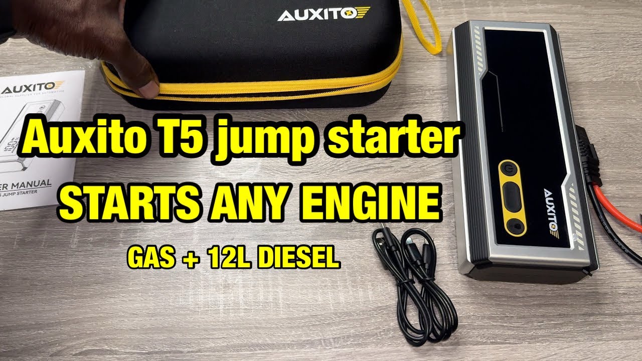 Auxito T5 — идеальное пусковое устройство для всех бензиновых и дизельных двигателей объемом до 1...