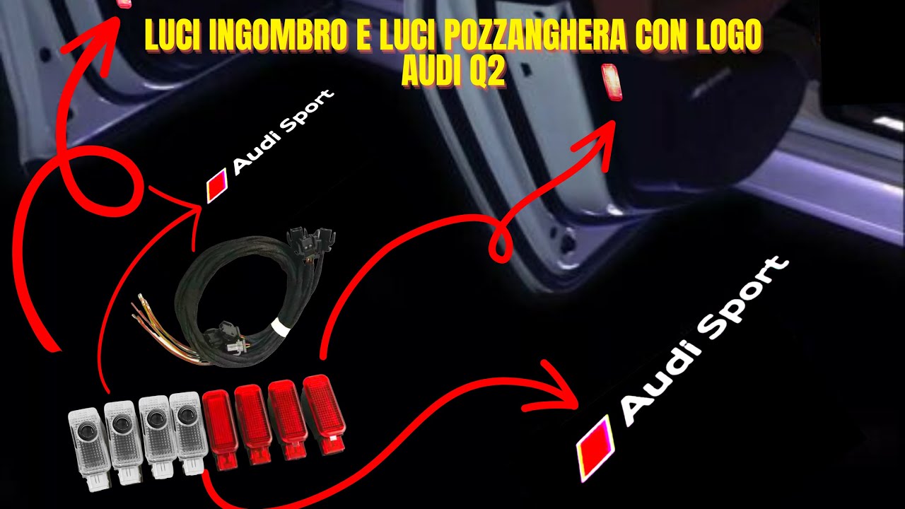 Come montare luci pozzanghera e luci ingombro Audi Q2 2020