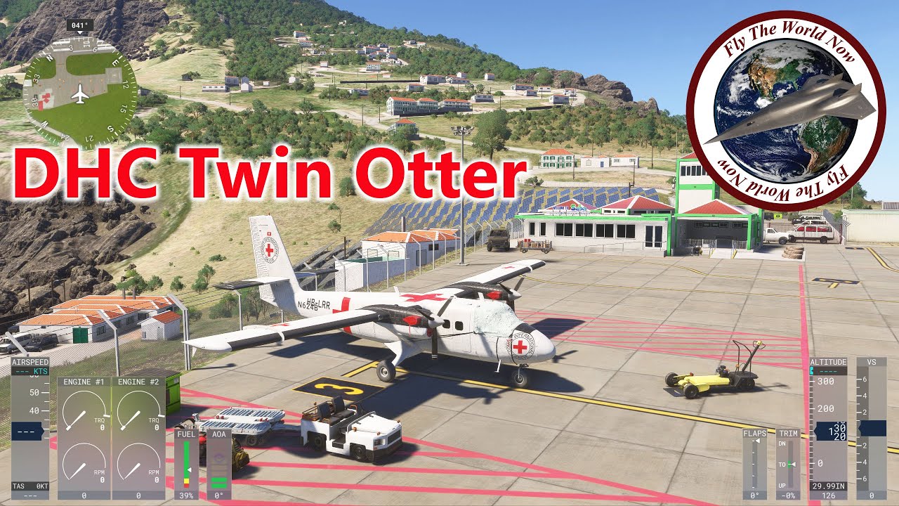Scary airport Juancho Saba TNCS, De Havilland DHC-6-300 Twin Otter. MSFS2024.