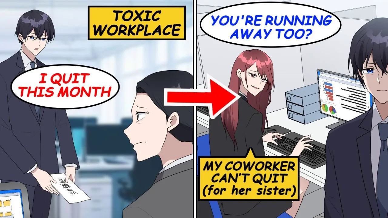I quit a toxic workplace. My coworker can’t quit… then I learned her reason?! [Manga]