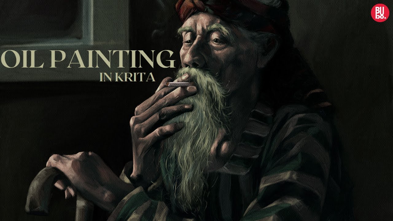 Oil Painting In KRITA | Digital Painting | With RGBA Brushes