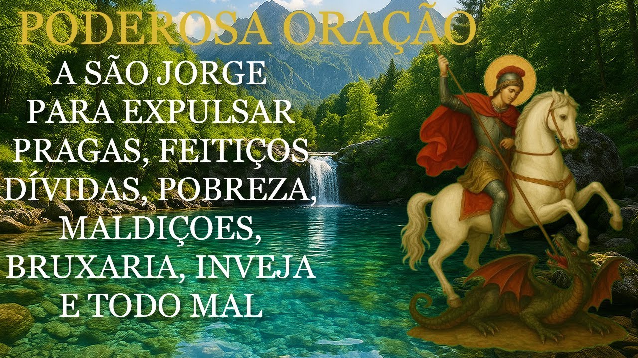 🛑Oração a SÃO JORGE GUERREIRO, para EXPULSAR Pragas, Feitiços, Inveja, Maldições e Todo Mal.