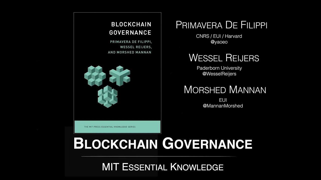 Metagov Seminar - New Book: Blockchain Governance (Filippi, Reijers, Mannan)