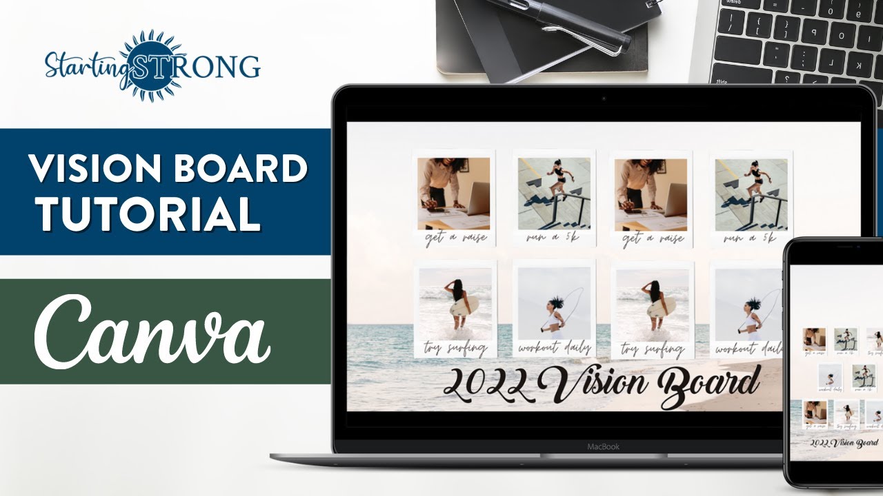 How to Create a Vision Board for Your Desktop and Cell Phone on Canva
