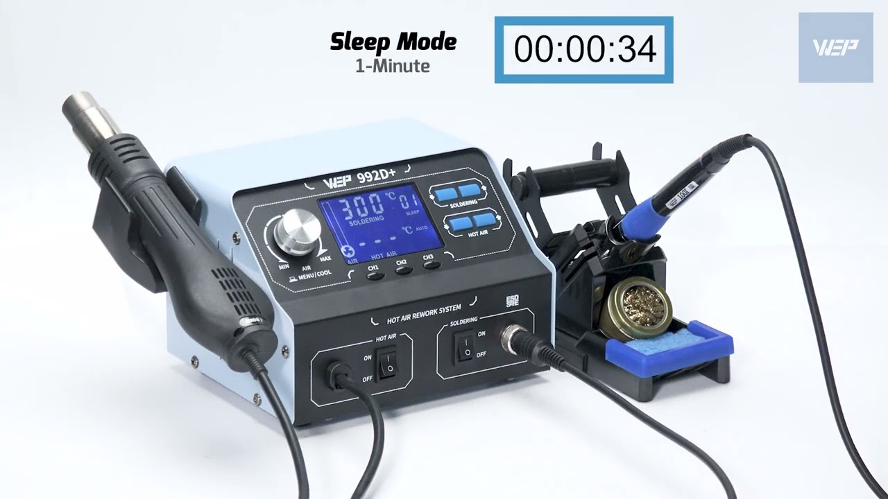 WEP 992D+ Soldering and Hot Air Rework Station