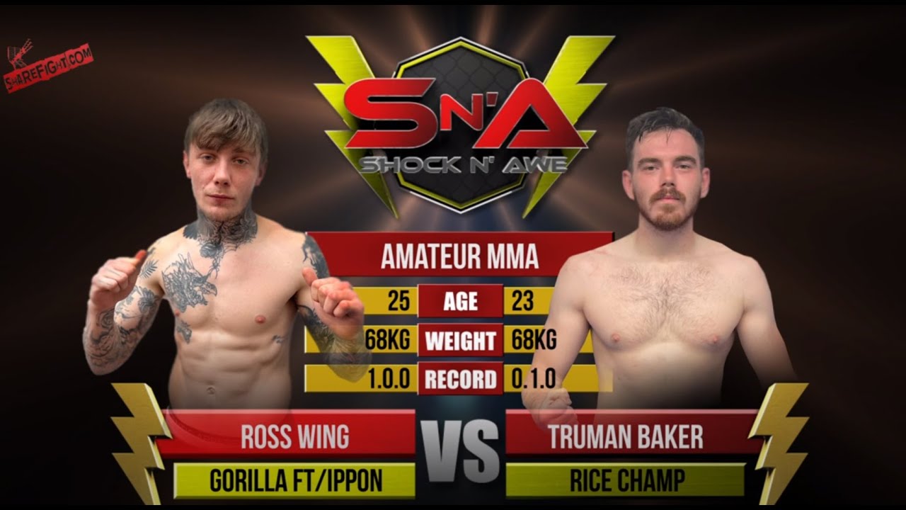Shock N Awe 32 Amateur Catchweight MMA - Ross WIng vs Truman Baker