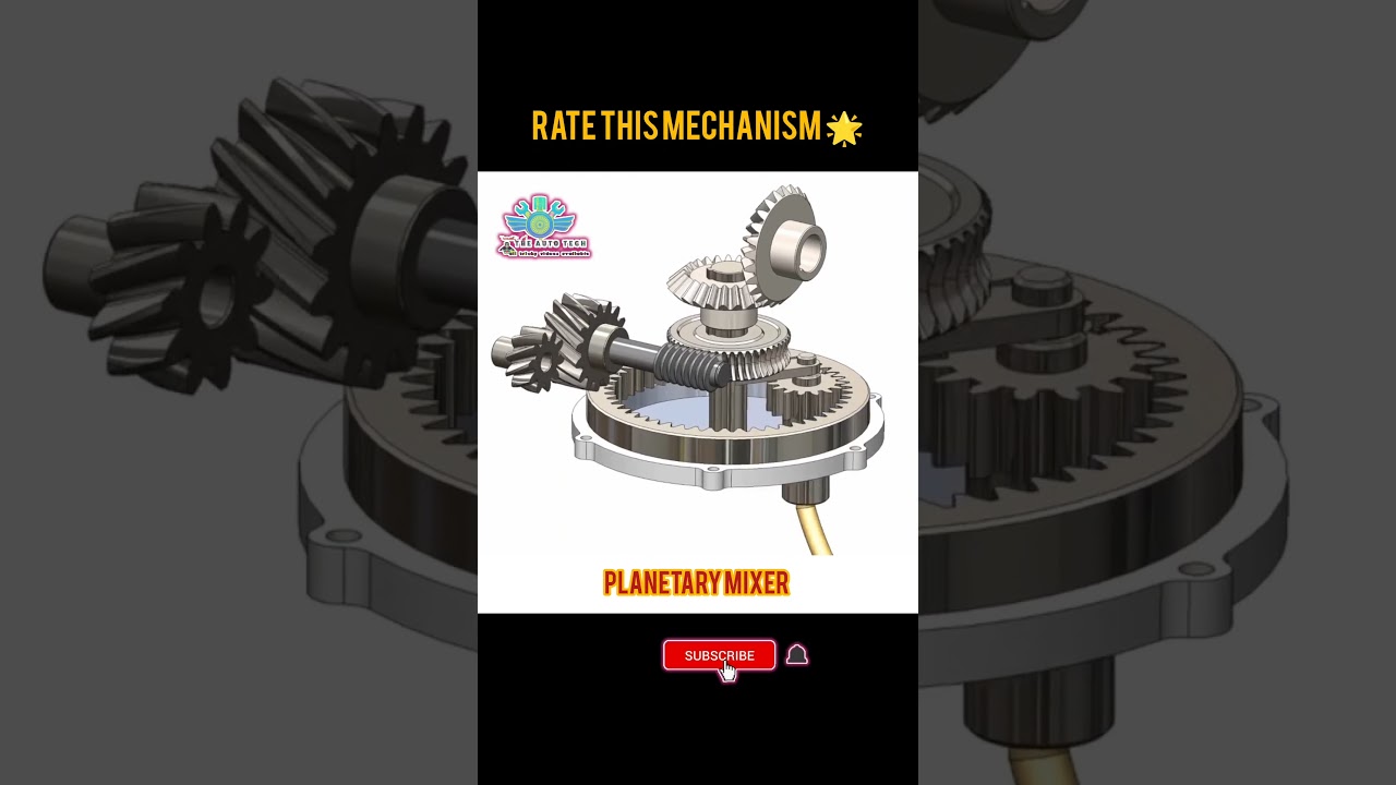 Planetary mixer mechanism #planetrysystem #planetarymixer #mechanicwork #solidworks #automobile #hub
