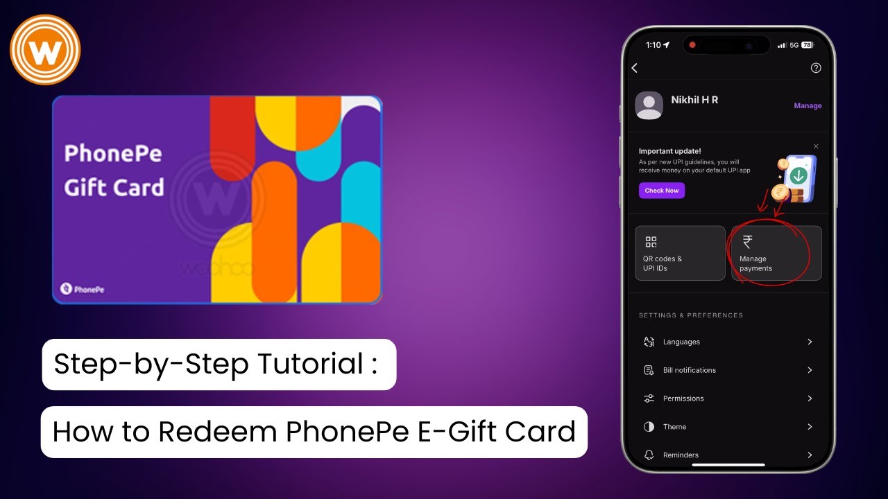 How to Use PhonePe E Gift Card.