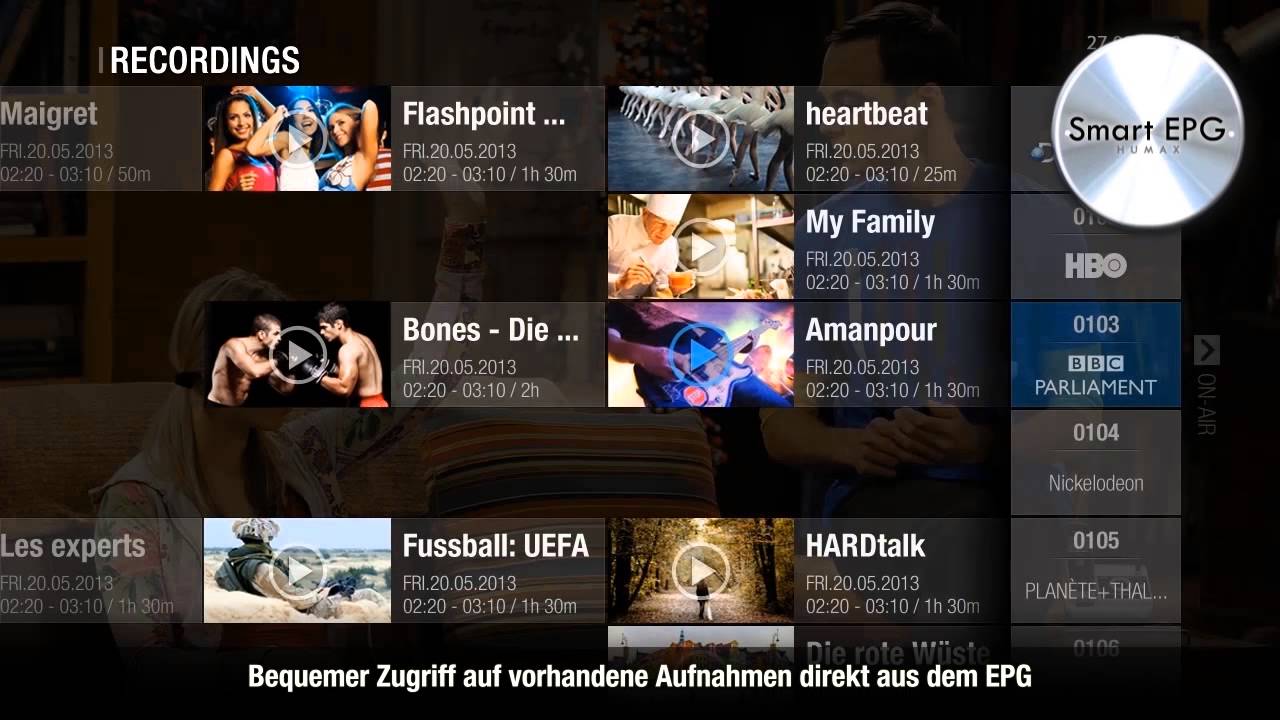 Der neue HUMAX iCord® Evolution -- Sat-TV: sehen, speichern, streamen, ...