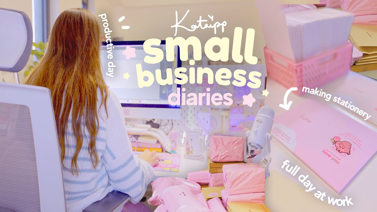 Productive Business day in the life, making  my own greetings cards 🎀 📦 Small Business Diaries