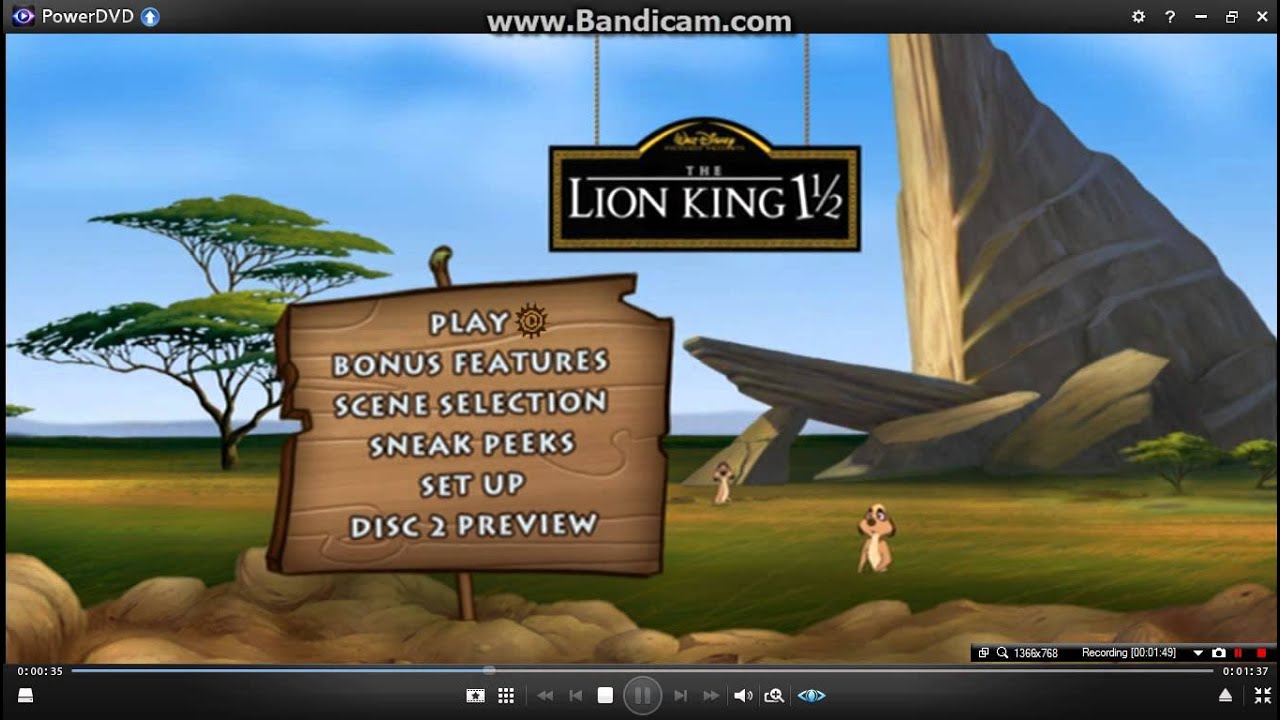 Opening to The Lion King 1 1/2 2004 DVD