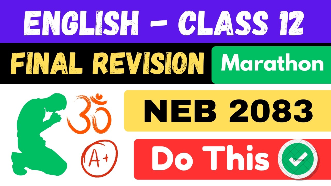 🕉️Class 12 English Final Revision 2083 || Class 12 English Model Question 2083