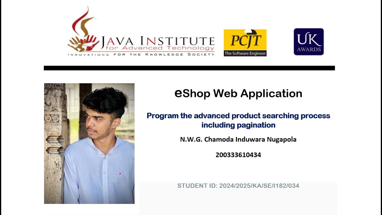 Program the advanced product searching process including pagination