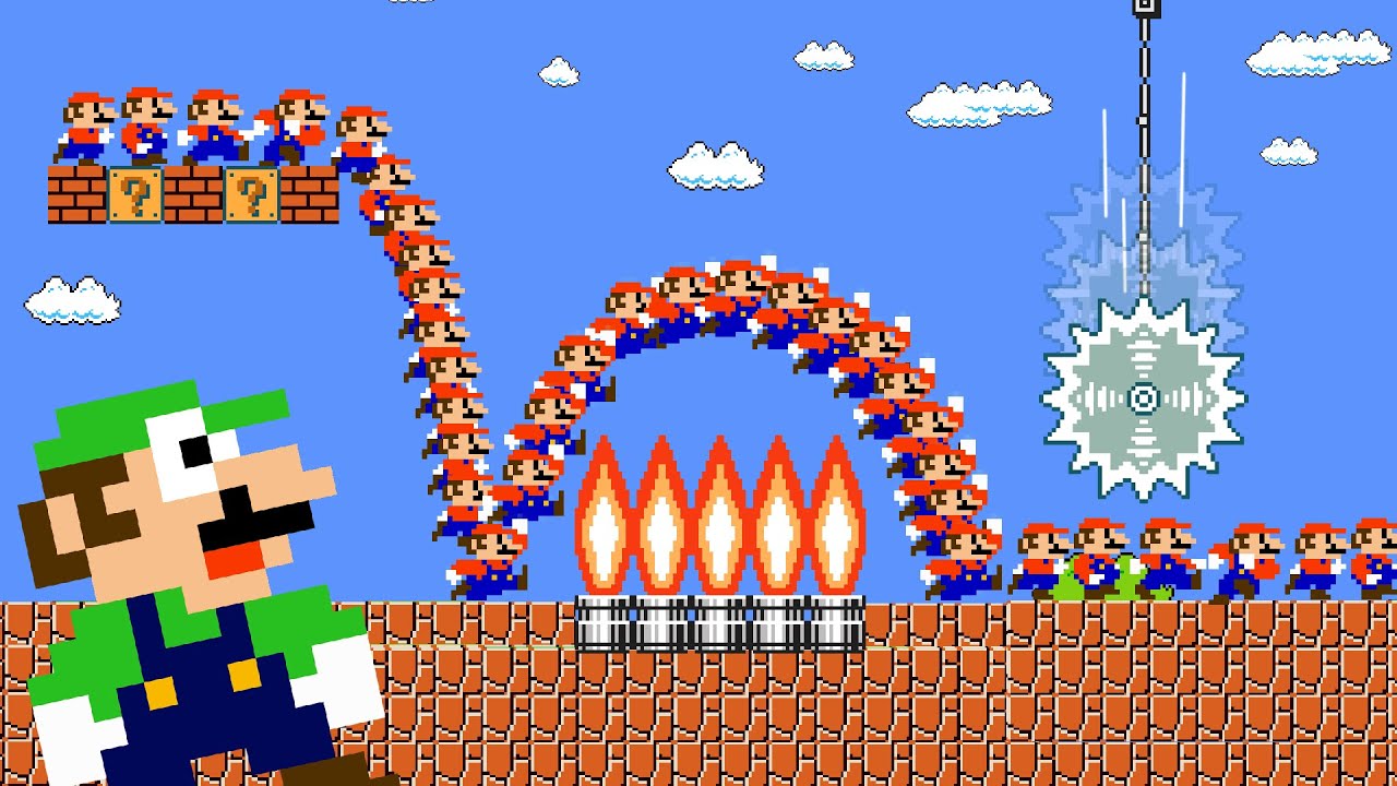 Maze Mayhem: 9999 Mario's Luigi March Madness!! Game Animation