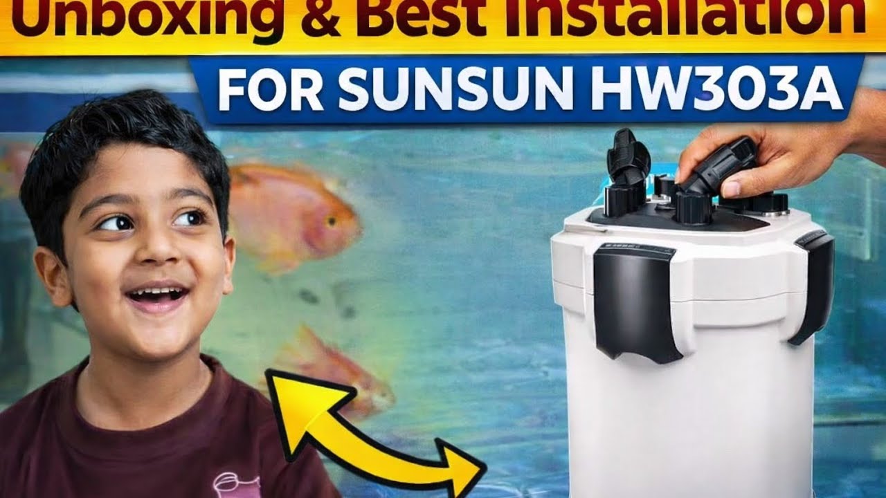 SUNSUN HW303/302 Canister Filter Unboxing 💧 | Best & Easy Installation Guide 🔧 | Ext Filter Setup 🐠