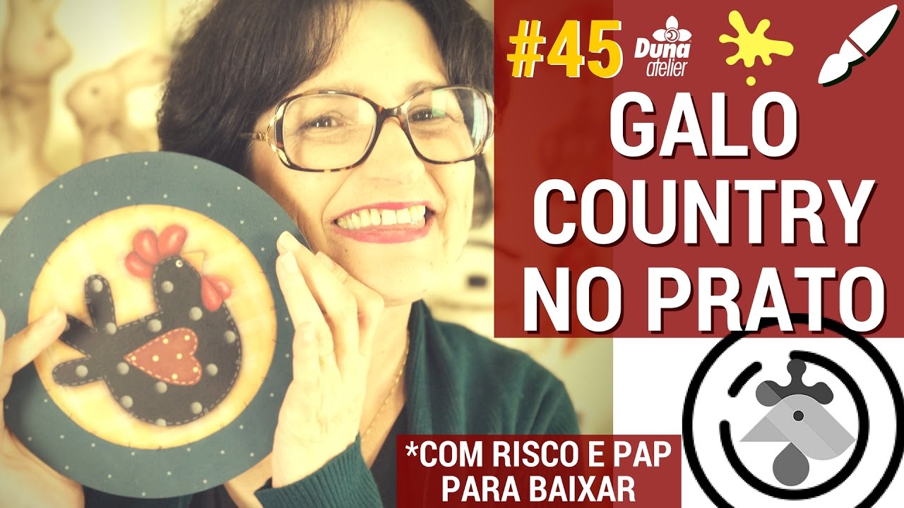 GALO COUNTRY NO PRATO, PINTURA PASSO A PASSO | Pintando Com o ❤ #45 | SEGUNDAS 19H | TÂNIA MARQUATO